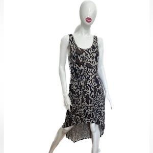 Speed Control New York Aniaml Print High Low Dress Size L